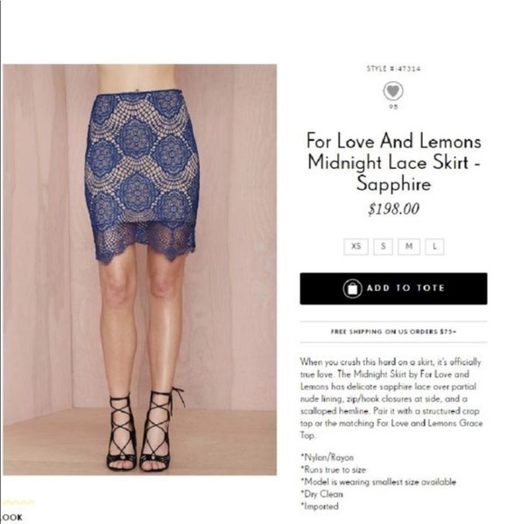 For love and lemons Sapphire lace 2 pieces set - Picture 5 of 5